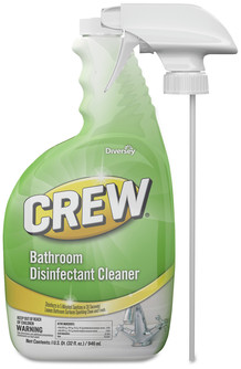 Crew Bathroom Disinfectant Cleaner, Floral Scent, 32 oz Spray Bottle, 4/Case