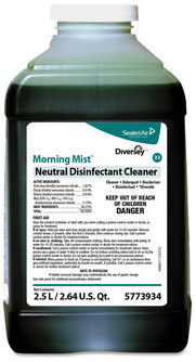 Morning Mist Neutral Disinfectant Cleaner, Liquid, 84.5 oz, 2 per carton