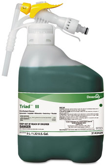 Triad III Disinfectant Cleaner, Liquid, Minty Scent, 5 L RTD Bottle