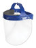 A Picture of product SUA-HGASSY16 Face Shield. Fully Assembled Full Length Face Shield with Head Gear, 16.5 x 10.25 x 11, 16/Case.