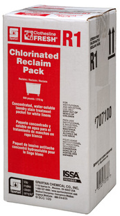 Clothesline Fresh® Chlorinated Reclaim Pack R1, 500 Gram Packet, 10 water-soluble packets/Case.