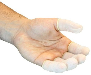 Medline Latex Finger Cots, White Color, Medium Size, 144/Case