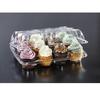 A Picture of product 962-032 Hinged 12 Count Cupcake Containers for 2.5 inch Cupcakes. 3.75 X 12.38 X 10.00 in. Clear. 70/case.