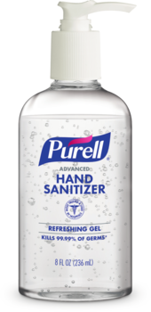 PURELL®  Advanced Instant Hand Sanitizer. 8 oz. Pump Bottle.  12/Case.