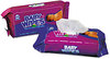 A Picture of product 968-812 Baby Wipes Refill Pack. With Aloe Vera and Baby Lotion. White, 80/Pack, 12 Packs/Case.