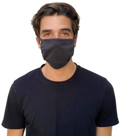 Cotton Face Mask with Antimicrobial Finish, Black, 10/Pack