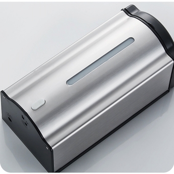 Touch-Free Hand Sanitizer Dispenser for Gel Sanitizers. 600 mL, Stainless Steel.