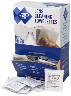 Pre-Moistened Anti-Fog Anti-Static Lens Cleaning Towelettes. 100 towelettes/box. 10 boxes/case.