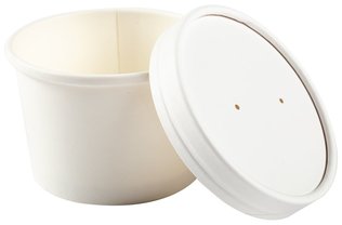 AmerCareRoyal Paper Combo Food Containers with Vented Lids. 8 oz. White. 250/case.