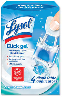 LYSOL® Brand Click Gel™ Automatic Toilet Bowl Cleaner,  Ocean Fresh, 0.17 oz, 4/Box, 5 Boxes/Case.