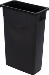 TrimLine™ Rectangular Waste Container/Trash Can. 11 X 20 X 30 in. 23 gal. Black.
