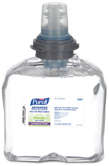 PURELL® Advanced Hand Sanitizer Green Certified Foam Refills for PURELL® TFX™ Dispensers. 1200 mL. 2 Refills/Case.