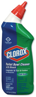 Clorox Professional Toilet Bowl Cleaner with Bleach. Fresh Scent. Non acid gel formula. 24 oz Bottle, 12/cs.