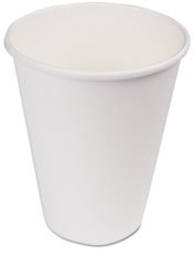 Boardwalk® Paper Hot Cup. 12 oz. White. 50 cups/sleeve, 20 sleeves/carton.