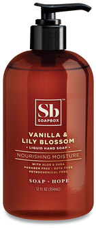 Hand Soap, Vanilla and Lily Blossom, 12 oz Pump Bottle, 12/Case.