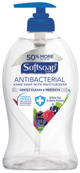 SoftSoap Antibacterial Hand Soap, White Tea & Berry Fusion, 11 1/4 oz Pump Bottle, 6/Case.