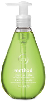 Method® Gel Hand Wash,  Green Tea & Aloe, 12 oz Pump Bottle, 6/Case.