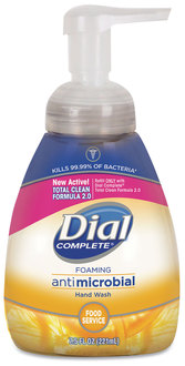 Dial® Professional Antimicrobial Foaming Hand Soap,  Light Citrus, 7.5 oz Pump Bottle, 8/Case.