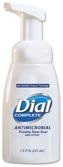 Dial Complete® Antimicrobial Foaming Hand Soap Pump Bottle,  7.5 oz Tabletop Pump, 12/Case.