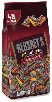 Hershey®'s Miniatures Variety Pack Miniatures Variety Share Pack, Dark Assortment, 48 oz Bag, Free Delivery in 1-4 Business Days