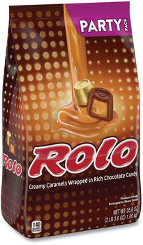 ROLO® Party Pack Creamy Caramels Wrapped in Rich Chocolate Candy, 35.6 oz Bag, Free Delivery in 1-4 Business Days