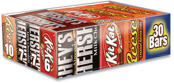 Hershey®'s Full Size Chocolate Candy Bar Variety Pack, Assorted 1.5 oz Bar, 30 Bars/Box, Free Delivery in 1-4 Business Days