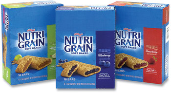 Kellogg's® Nutri-Grain® Soft Baked Breakfast Bars, Assorted, 1.3 oz Bar, 48/Carton, Free Delivery in 1-4 Business Days
