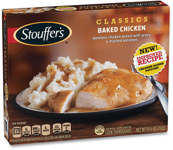 Stouffer's® Classics Baked Chicken with Mashed Potatoes, 8.88 oz Box, 3 Boxes/Pack, Free Delivery in 1-4 Business Days