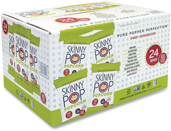 SkinnyPop® Popcorn, Original, 0.65 oz Bag, 24/Carton, Free Delivery in 1-4 Business Days