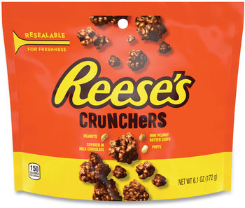 Reese's® Crunchers Snacks, 6.1 oz Bag, Resealable, 3 Bags/Pack, Free Delivery in 1-4 Business Days