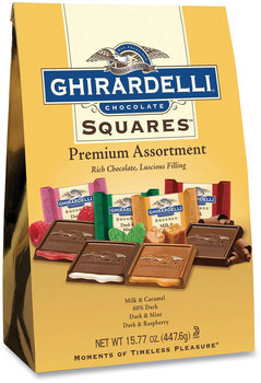 Ghirardelli® Premuim Assorted Dark and Milk Chocolate Squares, 15.77 oz Bag, Free Delivery in 1-4 Business Days