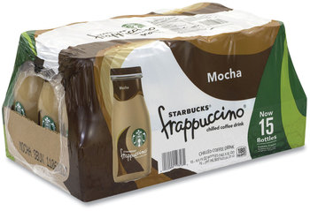 Starbucks® Frappuccino Coffee, 9.5 oz Bottle, Mocha, 15/Pack, Free Delivery in 1-4 Business Days