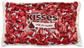 Hershey®'s  Milk Chocolate Candy KISSES, Milk Chocolate, Red Wrappers, 66.7 oz Bag, Free Delivery in 1-4 Business Days