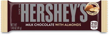Hershey®'s  Bar Milk Chocolate with Almonds, 1.45 oz Bar, 36/Box, Free Delivery in 1-4 Business Days