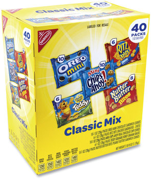Nabisco® Cookie and Cracker Classic Mix, Assorted Flavors, 1 oz Pack, 40 Packs/Box, Free Delivery in 1-4 Business Days