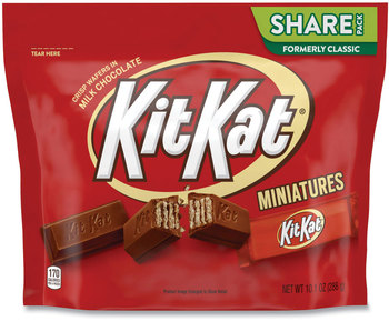 Kit Kat® Miniatures Milk Chocolate Share Pack, 10.1 oz Bag, 3/Pack, Free Delivery in 1-4 Business Days
