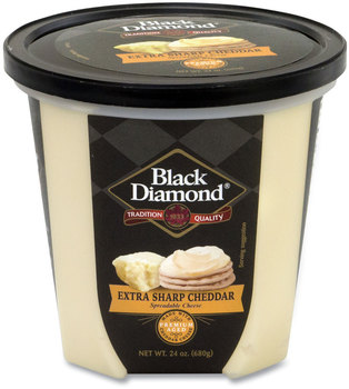 Black Diamond® Extra Sharp White Cheddar Cheese Spread, 24 oz Tub, Free Delivery in 1-4 Business Days