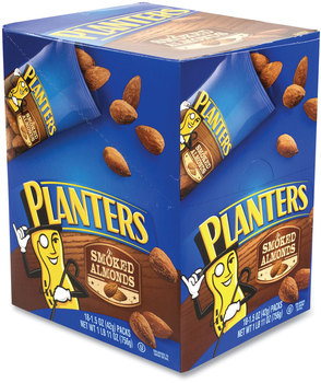 Planters® Smoked Almonds, 1.5 oz Pack, 18 Packs/Box, Free Delivery in 1-4 Business Days