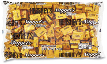 Hershey®'s Nuggets, Bulk Pack, Milk Chocolate with Toffee and Almonds, 60 oz Bag, Free Delivery in 1-4 Business Days