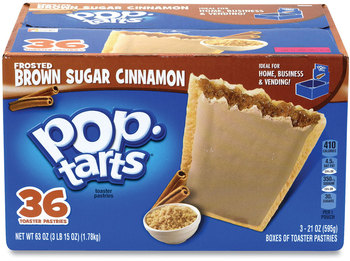 Kellogg's® Pop Tarts, Brown Sugar Cinnamon, 3.52 oz Pouch, 2 Tarts/Pouch, 6 Pouches/Pack, 3 PK/Box, Free Delivery in 1-4 Business Days