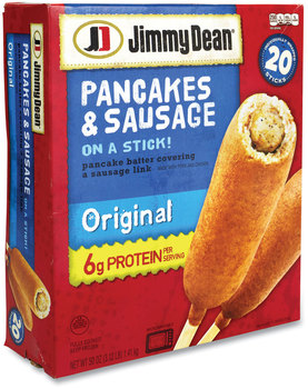 Jimmy Dean® Pancakes & Sausage on a Stick, 50 oz Box, 20/Box, Free Delivery in 1-4 Business Days