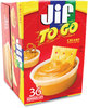 A Picture of product GRR-22000535 Jif To Go® Spreads, Creamy Peanut Butter, 1.5 oz Cup, 36 Cups/Box, Free Delivery in 1-4 Business Days