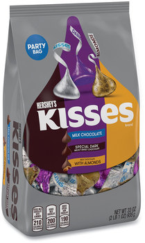 Hershey®'s KISSES Party Bag Assortment, 33 oz Bag, Free Delivery in 1-4 Business Days