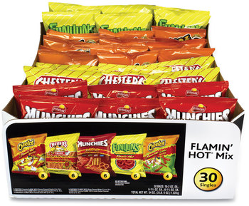 Frito-Lay Flamin' Hot® Mix Variety Pack, Assorted Flavors, Assorted Size Bag, 30 Bags/Carton, Free Delivery in 1-4 Business Days