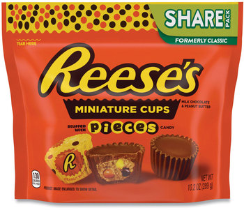Reese's® Peanut Butter Cups with Reese's Pieces Miniatures Share Pack, 10.2 oz Bag, 3 Bags/Pack, Free Delivery in 1-4 Business Days