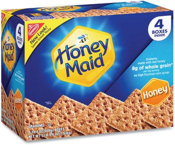 Nabisco® Honey Maid® Honey Grahams, 14.4 oz Box, 4 Boxes/Pack, Free Delivery in 1-4 Business Days