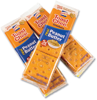 Lance® Toast Chee Peanut Butter Cracker Sandwiches, 1.52 oz Pack, 40 Packs/Box, Free Delivery in 1-4 Business Days
