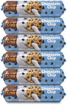 Pillsbury Create 'N Bake Chocolate Chip Cookies, 16.5 oz Tube, 6 Tubes/Pack, Free Delivery in 1-4 Business Days