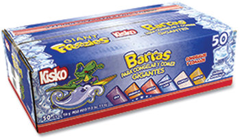 Kisko® Giant Freezies, 5.5 oz Sleeve, 6 Assorted Flavors, 50 Sleeves/Box, Free Delivery in 1-4 Business Days
