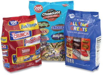 National Brand Chocolate All Time Favorites Minis Mix, Hersheys/Mars/Nestle, 8.84 lbs Total, 3 Bag Bundle, Free Delivery in 1-4 Business Days